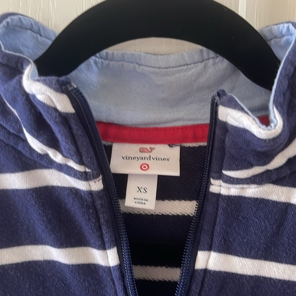 Vineyard Vines for Target striped cotton 1/4 zip - Picture 2 of 6